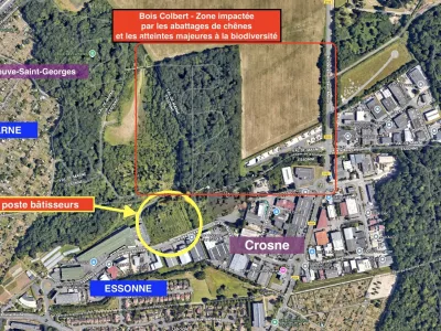 Vue aérienne Crosne